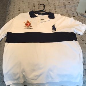 White/Navy blue Ralph Lauren Polo Shirt